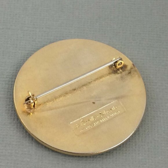 De Passille Sylvestre Enamel Modernist MCM Flower Brooch Pin Vtg Quebec - Picture 7 of 12